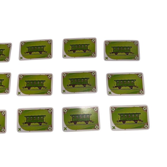 Days of Wonder Ticket to Ride Set of 12 Green Caboose Car Train Cards Parts - Picture 3 of 6
